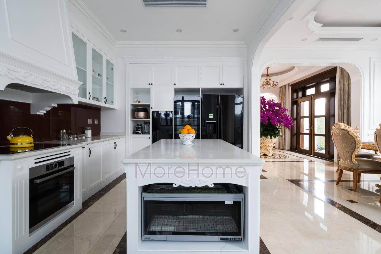 Đội ngũ thi công tủ bếp tân cổ điển cho biệt thự Imperia Hải Phòng Tủ bếp đẹp