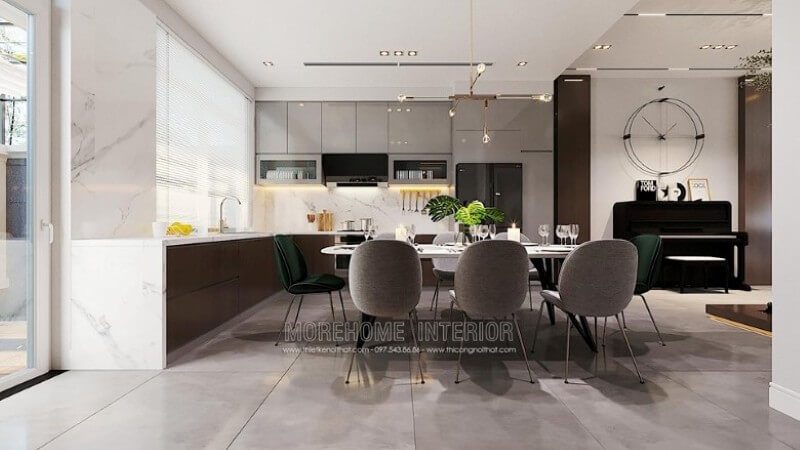 Mẫu tủ bếp đẹp gỗ công nghiệp cao cấp, mang lại cho gia chủ căn bếp tuyệt vời Tủ bếp đẹp